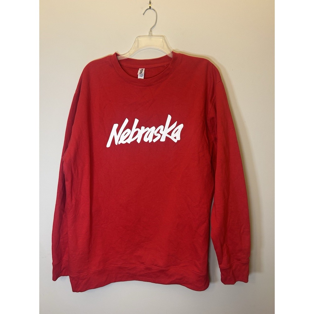 Nebraska Cornhuskers Red Cotton Blend Crewneck Sweatshirt Men's 3XL - Picture 1 of 6